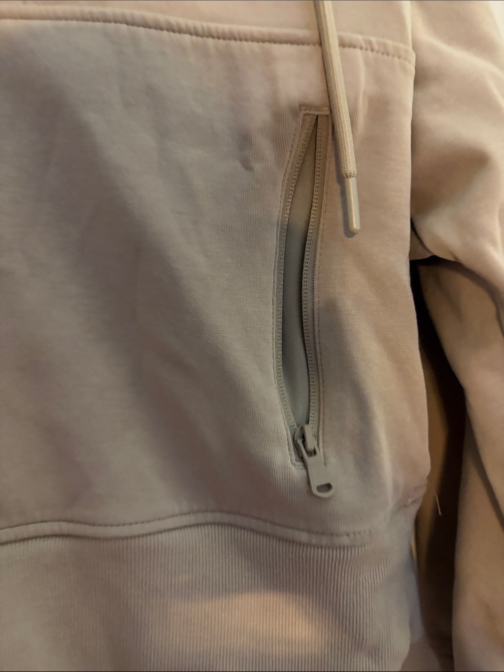 Womens Beige Half-Zip Pullover Jacket - Picture 4 of 6